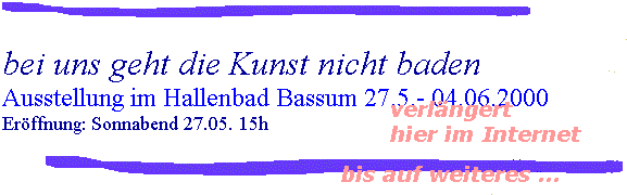 Informationen zur Ausstellung im Hallenbad Bassum